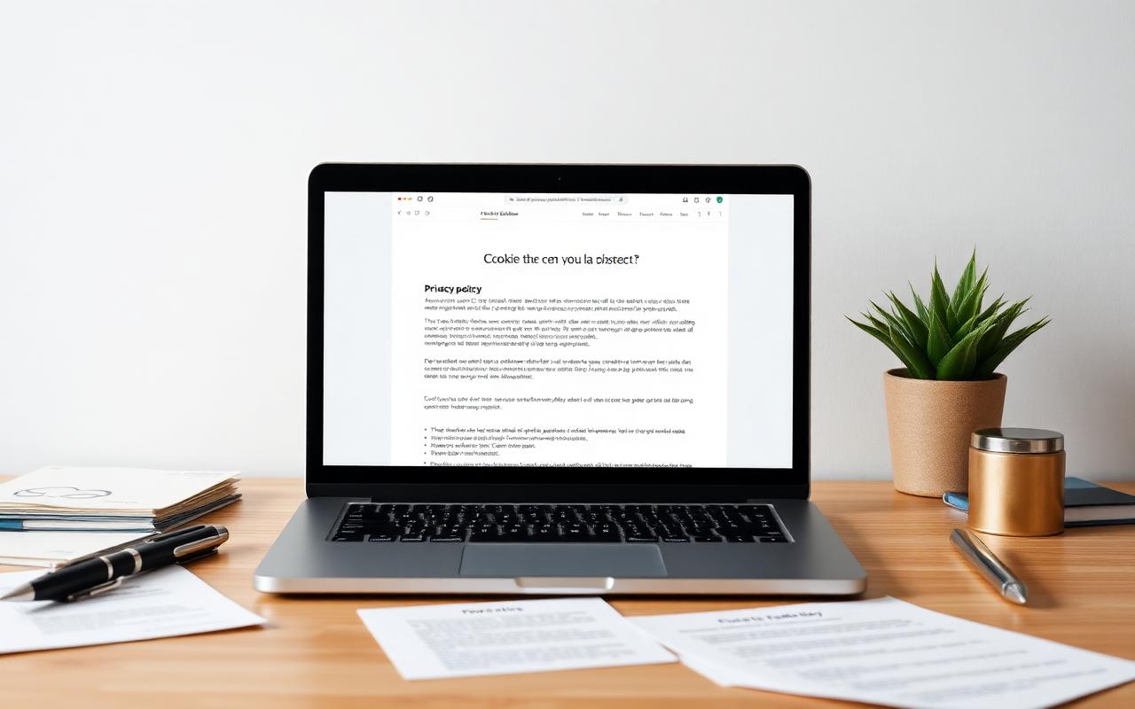 Cookie banner e privacy policy su un sito web aziendale conforme al GDPR