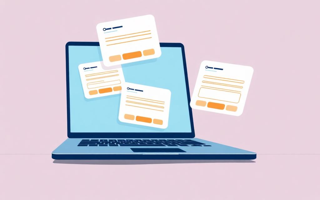Laptop con piattaforme di preventivi online per la realizzazione di siti web