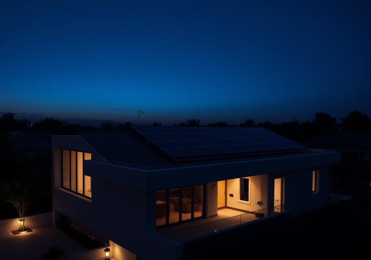 Villa moderna — Residenza privata · 9,8 kWp: impianto fotovoltaico 9,8 kWp con risparmio -82%