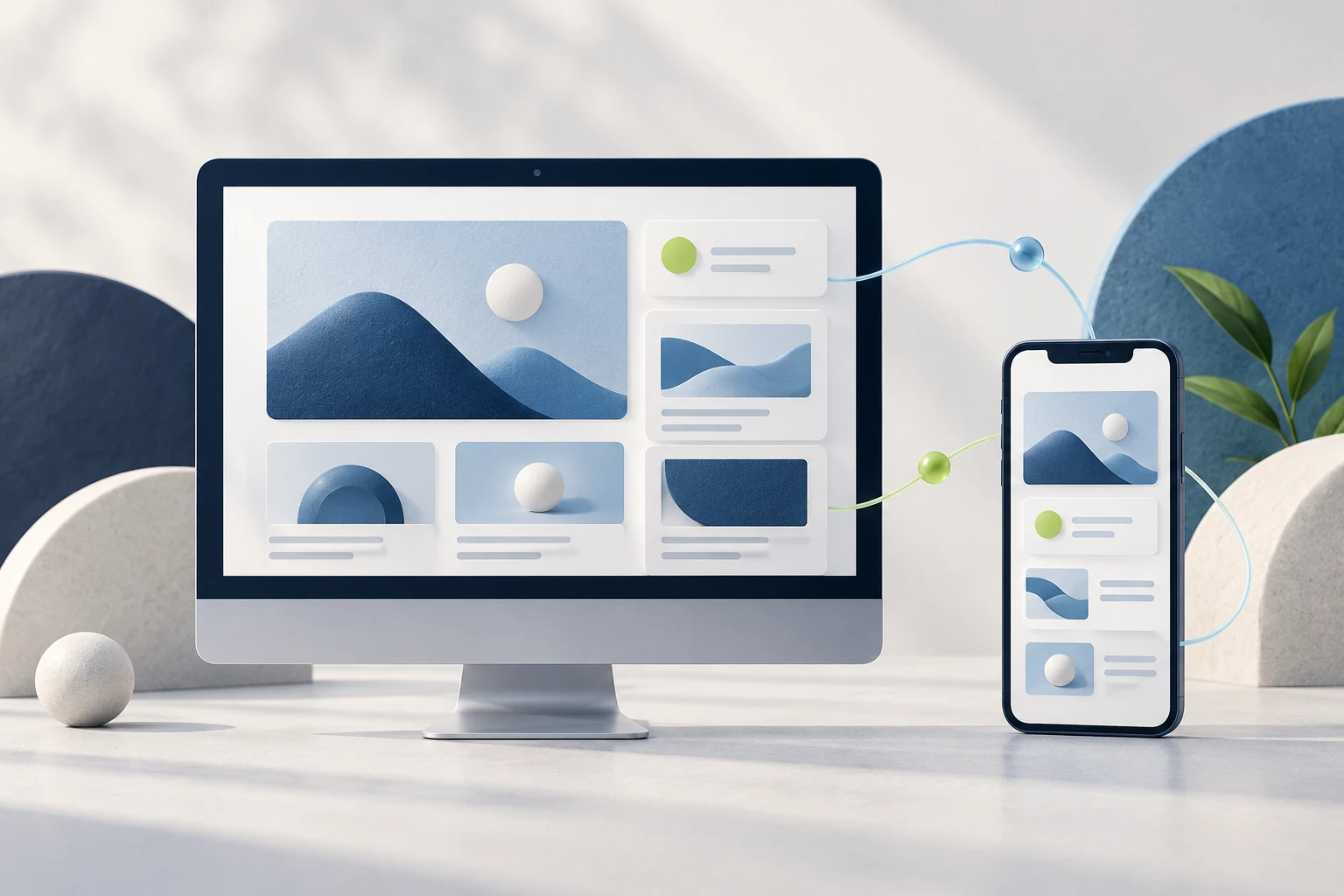 Illustrazione editoriale di sito web e social network collegati