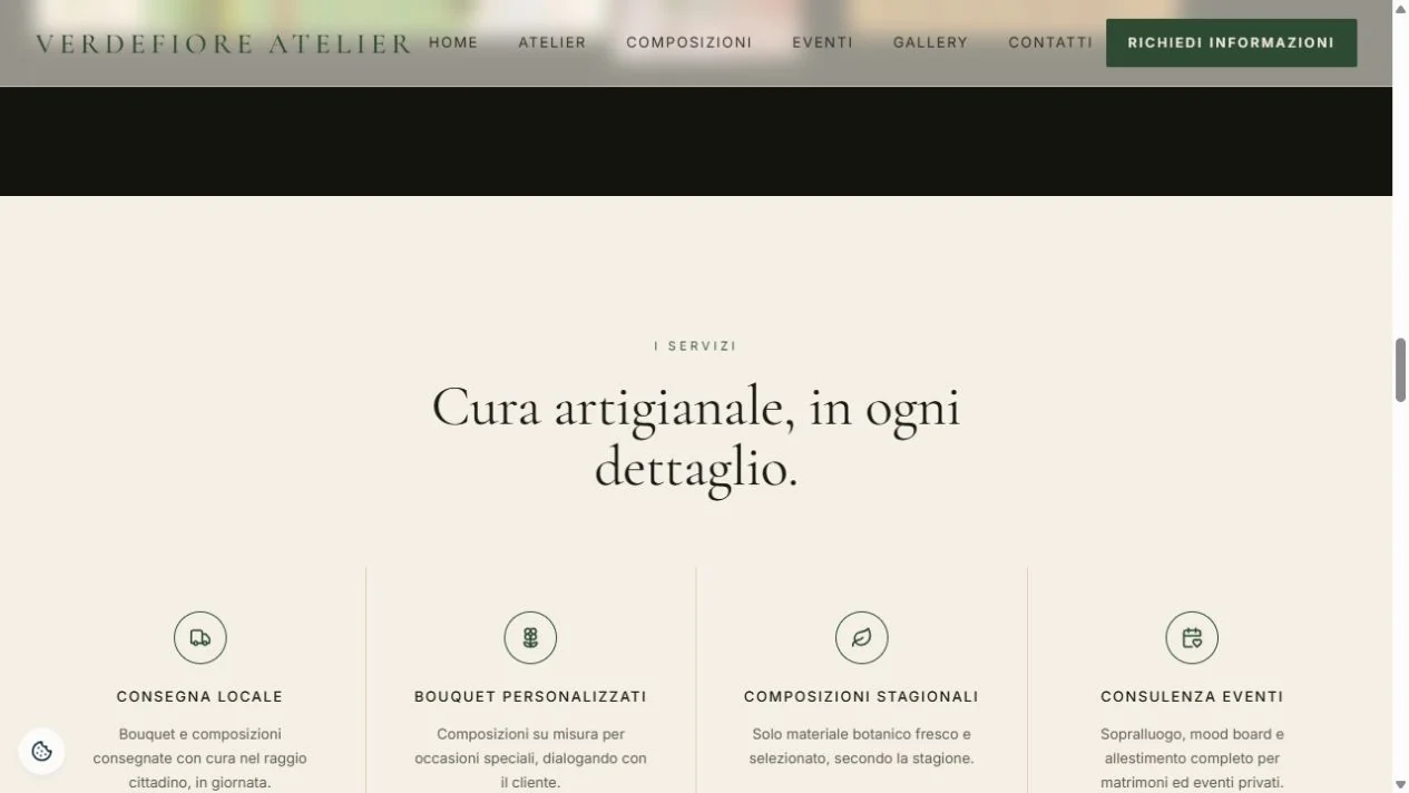 Sezione centrale del concept Atelier Flora