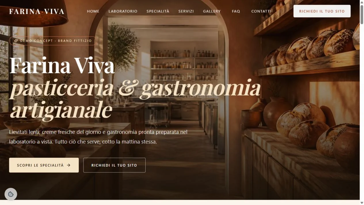Hero del concept Farina Viva